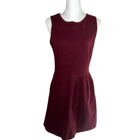 J. Crew Factory Maroon sleeveless Dress Size Medium - Picture 1 of 4